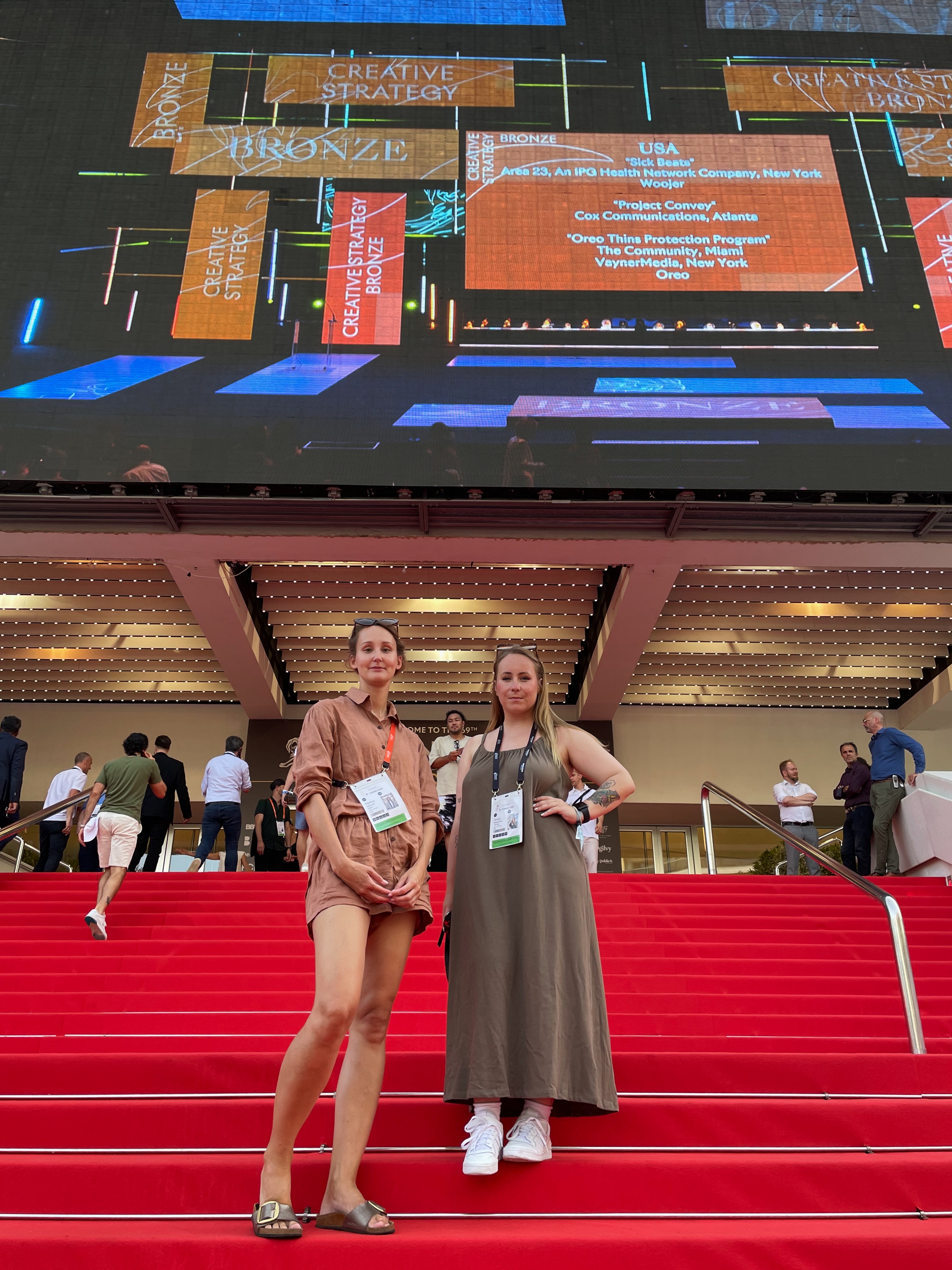 Martina Kalusová and Tereza Kovandová at the International Festival of Creativity in Cannes