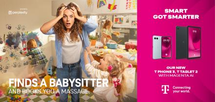 A mom is holding her head while children are running around her — chaos is everywhere.